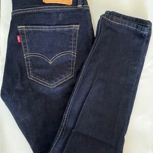 Levi's 512 Dark Blues Denim Jeans with Yellow Stitching